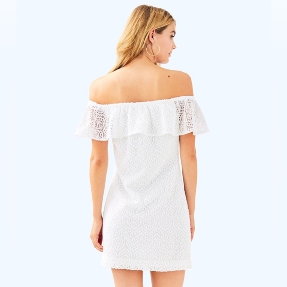 Nwt Lilly Pulitzer La Fortuna White Gypsea Lace Dress Medium - Picture 3 of 8